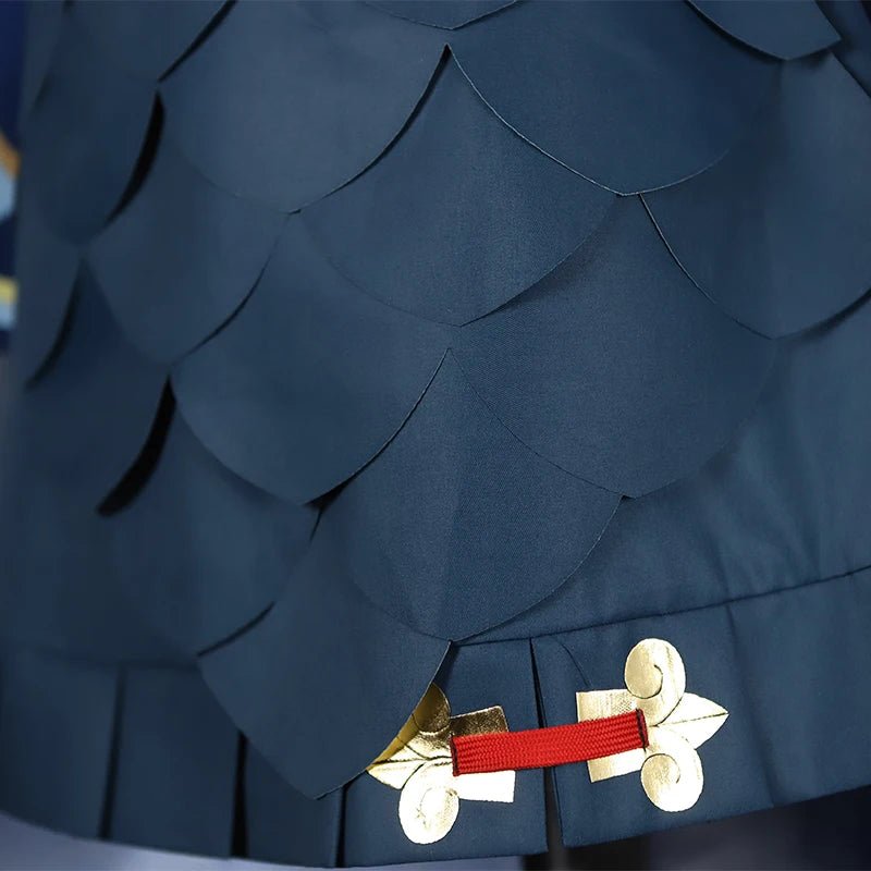 Fantasia Bailu de Honkai Star Rail - Vestido Feminino com Design de Escamas de Peixe e Cauda para Halloween e Festas - Estrela Cosplay