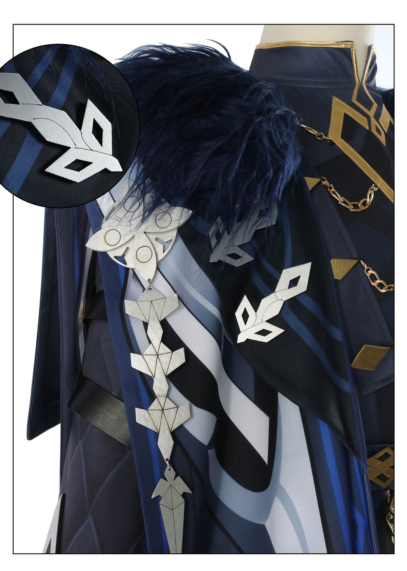 Fantasia de Capitano do Genshin Impact – Traje de Capitão Fatui - Estrela Cosplay