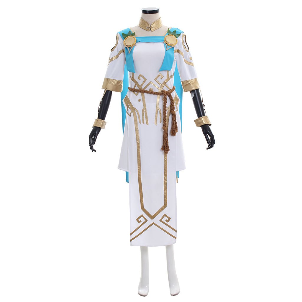 Fantasia de Cosplay Overwatch Mercy Angela Ziegler Skin Jogos de Verão - Conjunto Completo - Estrela Cosplay