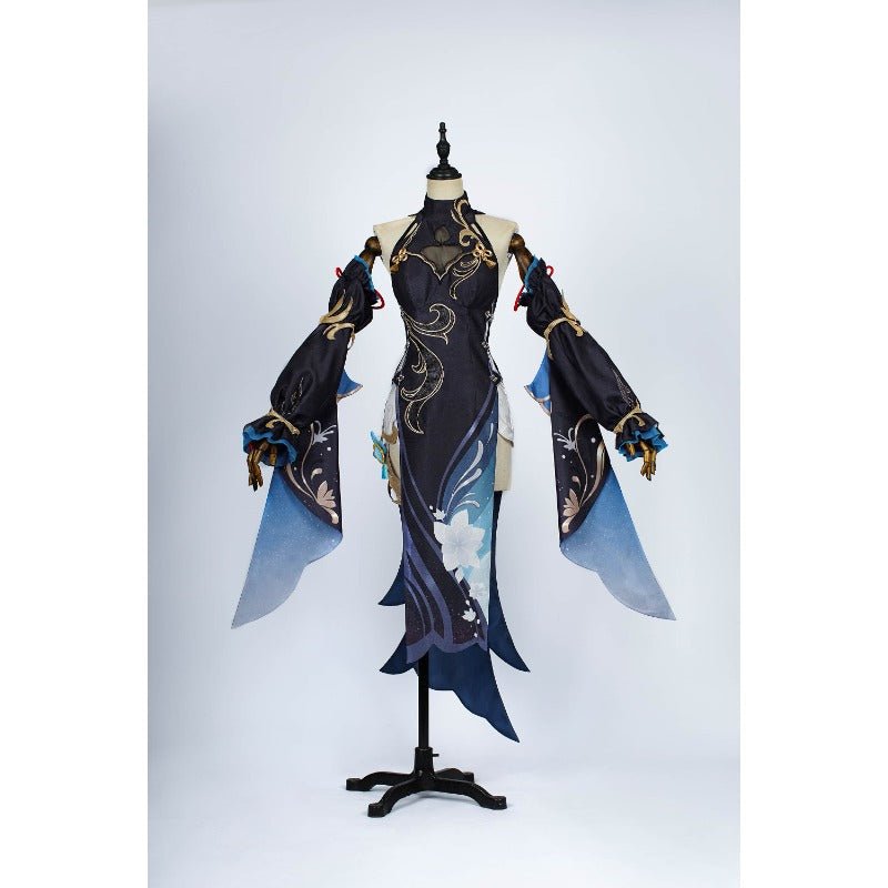 Fantasia Ganyu Cheongsam de Genshin Impact - Traje do Festival das Lanternas Shen He - Estrela Cosplay