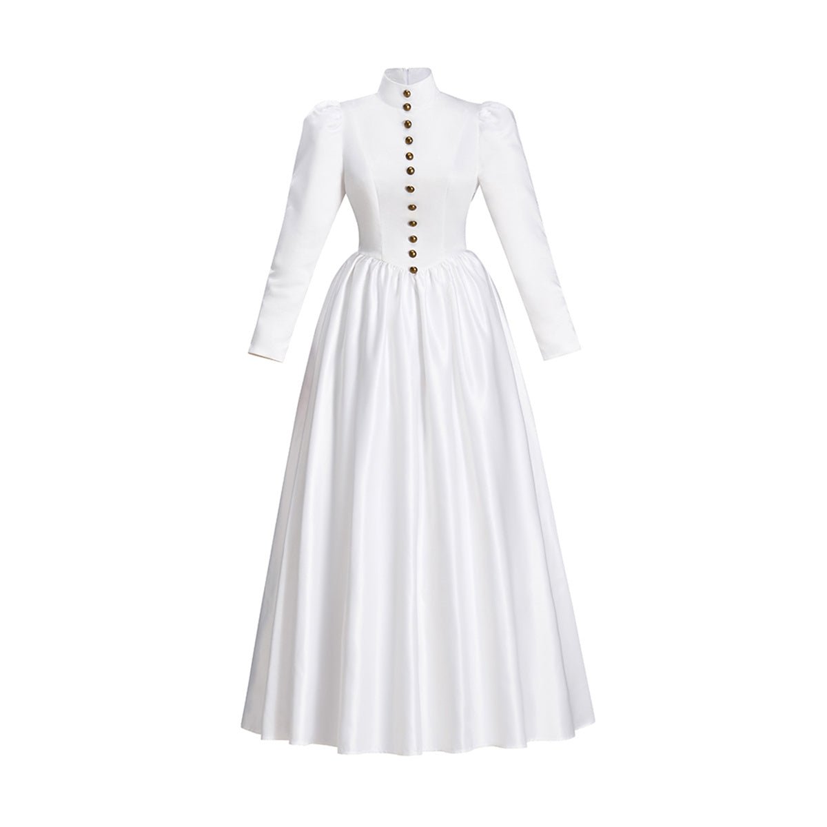 Vestido Vitoriano Branco para Cosplay – Traje Elegante de Lolita Gótica para Temas Renascentistas - Estrela Cosplay