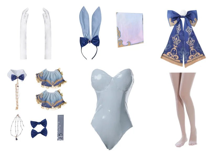 Fantasia Bunny Girl Nilou Cosplay Genshin Impact - Traje de Coelho Nilou Estilo A e B - Estrela Cosplay