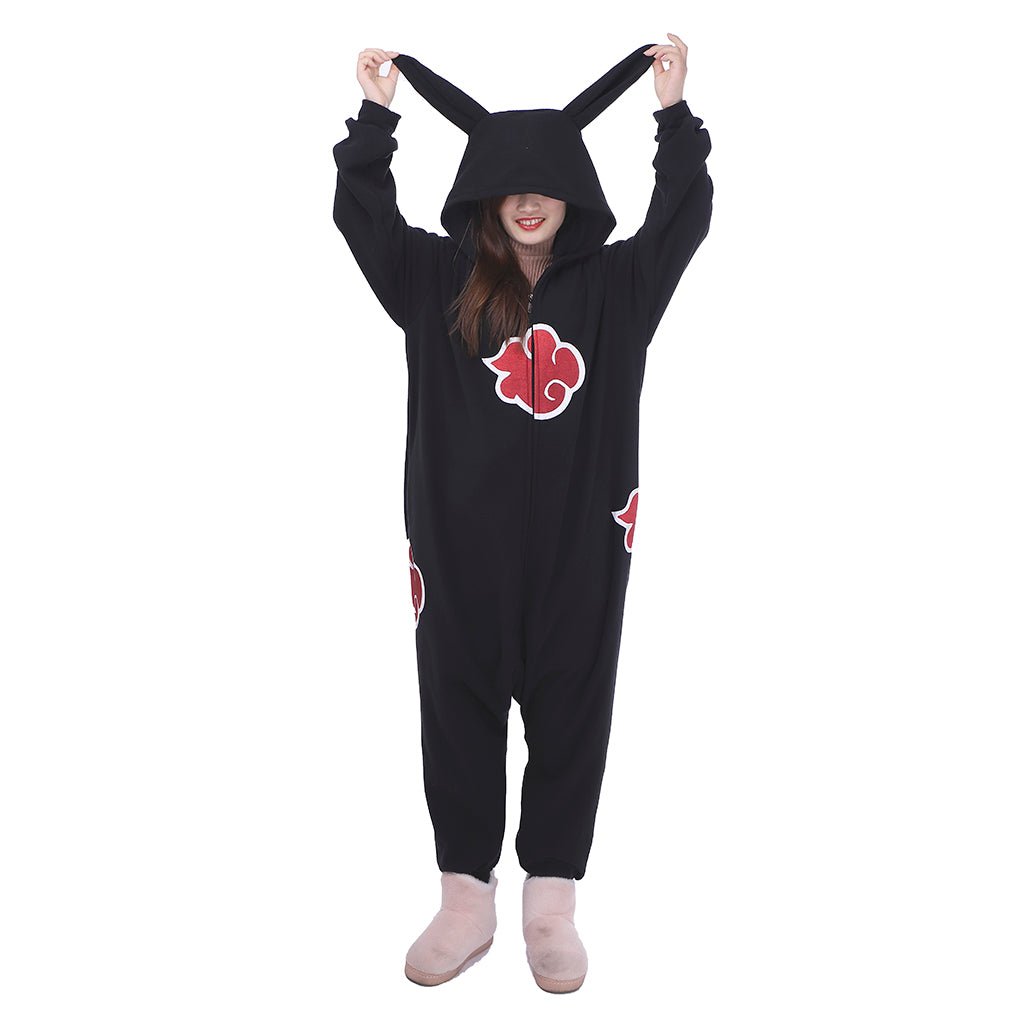 Macaquinho Anime Akatsuki Nuvem Pijama Adulto Unissex Poliéster para Halloween Carnaval Cosplay - Estrela Cosplay