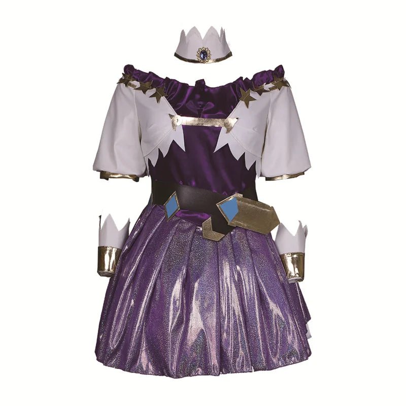 Fantasia de Cosplay Seraphine do LOL - Vestido Bling Hero Master para Meninas e Mulheres - Estrela Cosplay