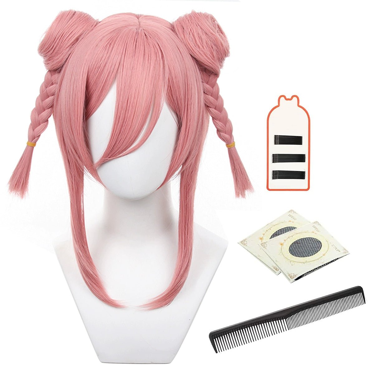 Peruca Blue Lock Qianqie Bao'er Maomao - Estilo Chinês Duplo Coque com Nove Opções de Cores - Estrela Cosplay