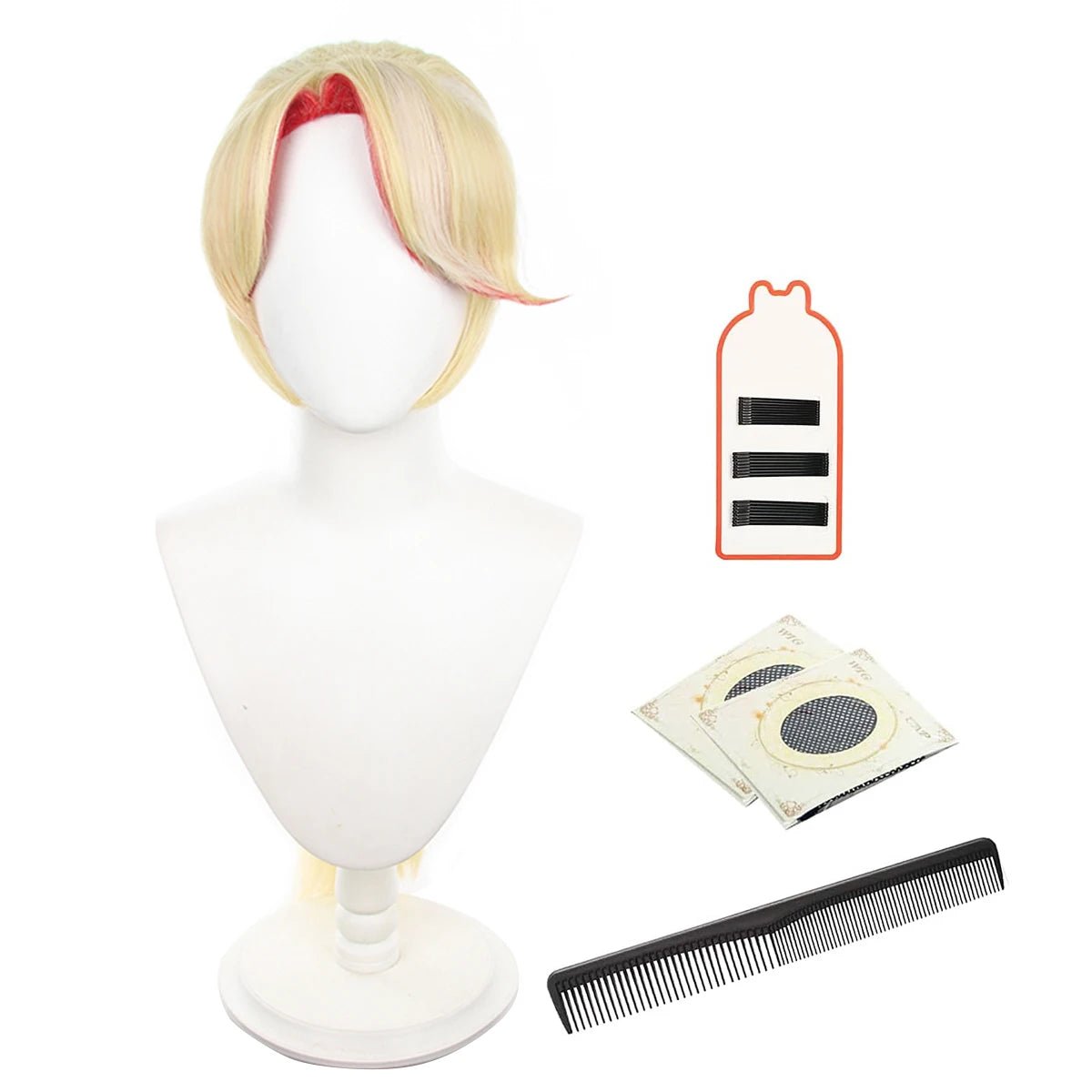 Peruca de Cosplay Charlie Morningstar Haz Hotel Rosa Rede Fibra Sintética Tamanho Ajustável Presente Halloween Natal - Estrela Cosplay