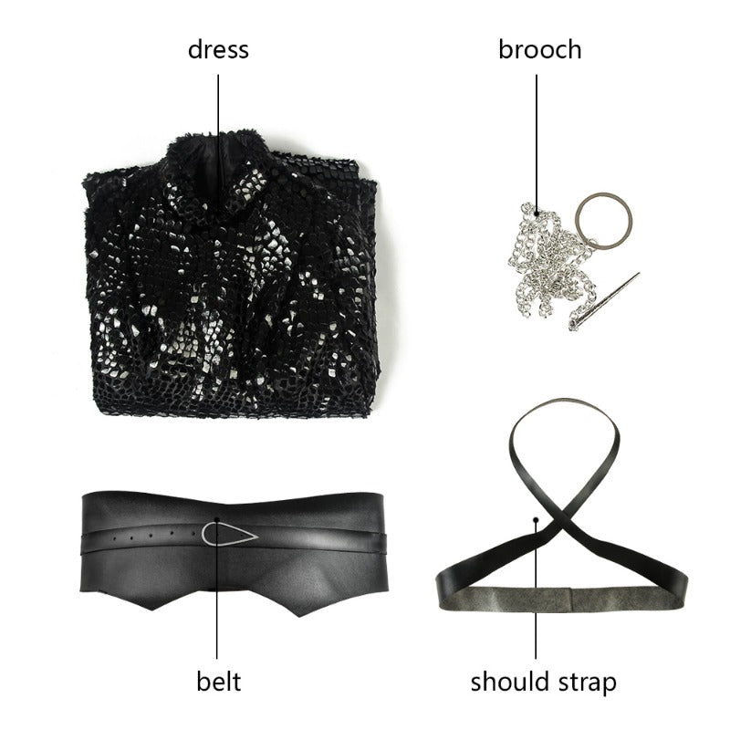 Vestido Longo de Cosplay Sansa Stark Conjunto Completo para Fantasia de Halloween Feminina - Estrela Cosplay