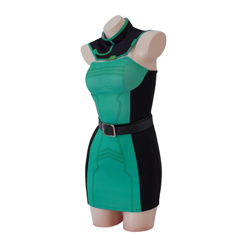 Traje de Cosplay Valorant Viper – Vestido de Combate Verde para Mulheres | Fantasia para Festa de Halloween - Estrela Cosplay