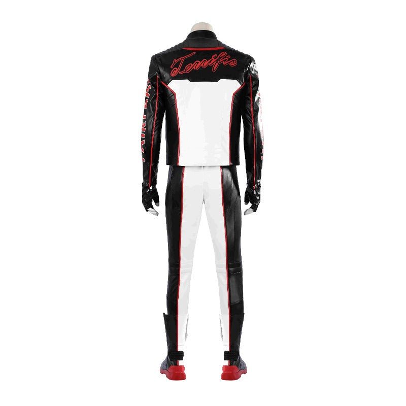 Fantasia de Mister Terrific Michael Holt - Traje de Couro Branco para Halloween - Estrela Cosplay