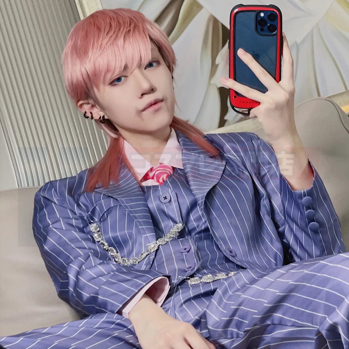 Fantasia Cosplay Tokyo Revengers Haruchiyo Sanzu 6 Peças - Colete Terno Casaco - Estrela Cosplay