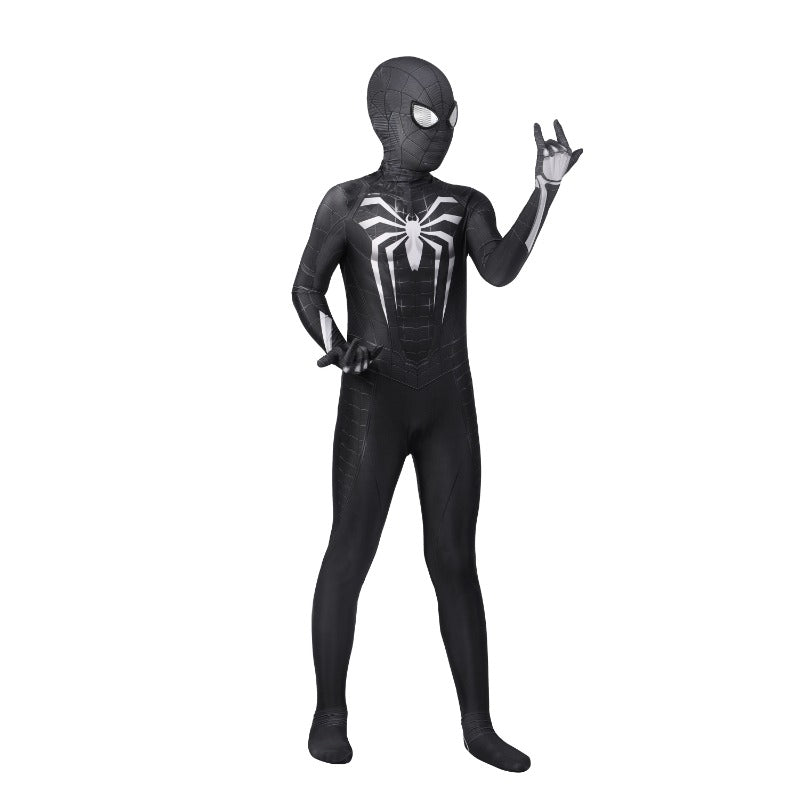 Traje de Cosplay de Spider-Man Avançado Preto PS4 para Crianças, Fantasia de Halloween - Estrela Cosplay