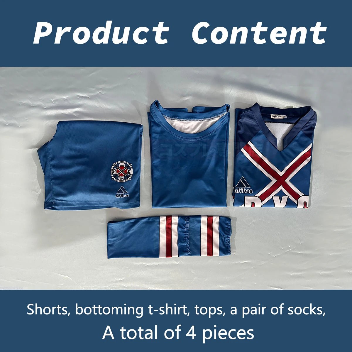 Uniforme de Futebol Charles Blue Lock Cosplay - Camisa, Shorts e Meias - Estrela Cosplay