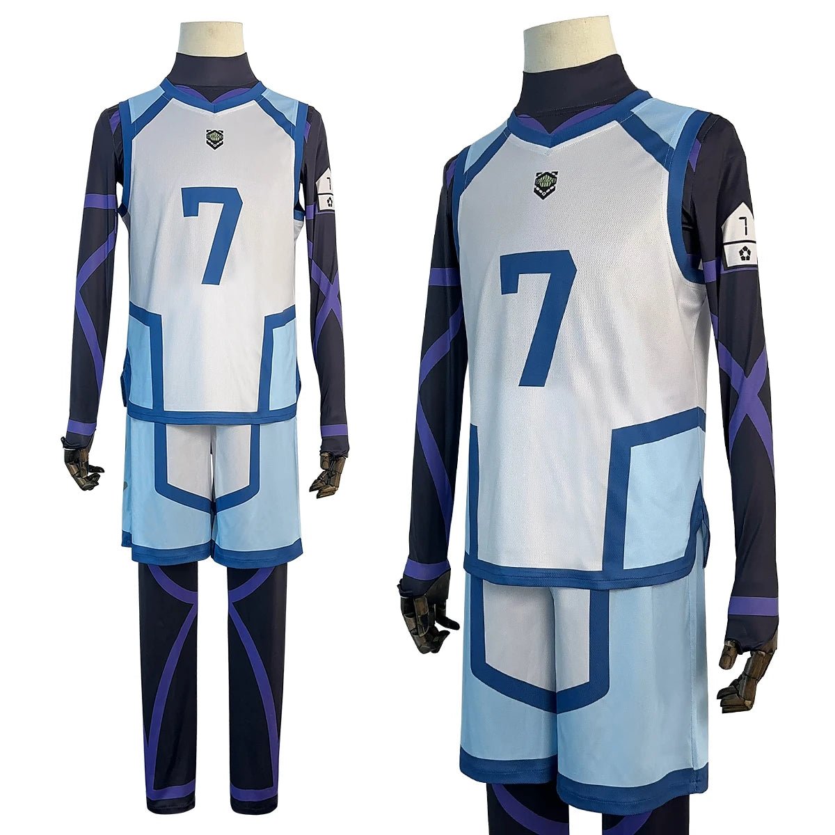 Conjunto de Cosplay de Nagi de Blue Lock Temporada 2 - Peruca e Uniforme de Treino de Futebol - Estrela Cosplay
