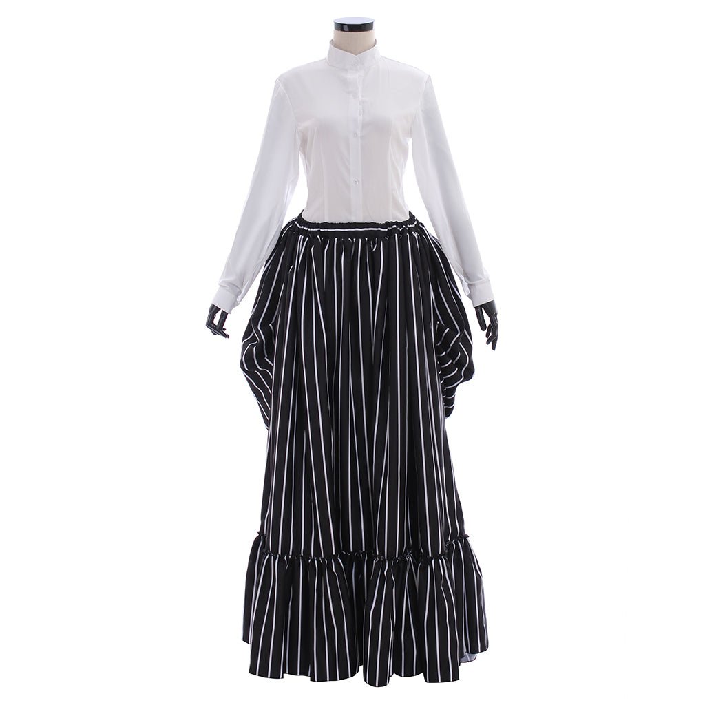 Fantasia Jack Skellington Terno Listrado Preto para Festa de Halloween - Estrela Cosplay