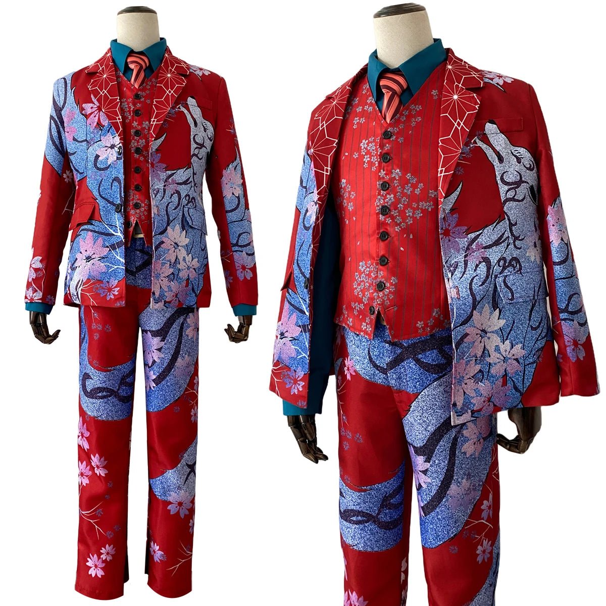 Conjunto de Fantasia de Cosplay Hajime Kokonoi Uniforme Raposa Vermelha 6 Peças Presente Halloween Natal - Estrela Cosplay