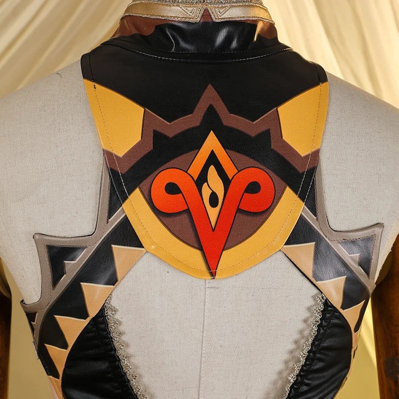 Fantasia de Cosplay do Arconte Pyro Mavuika de Genshin Impact para Mulheres - Macacão para Festa de Halloween - Estrela Cosplay