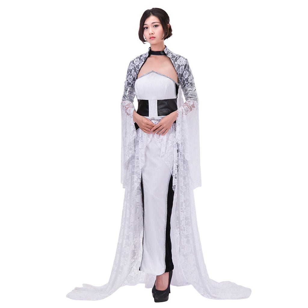 Fantasia de Lunafreya Nox Fleuret de Final Fantasy XV - Vestido de Festa Noturna para Mulheres - Estrela Cosplay