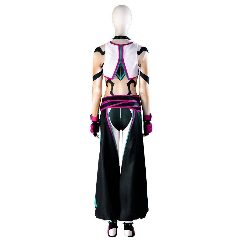 Fantástico Traje de Cosplay Juri Han Street Fighter VI - Conjunto Completo para Fãs - Estrela Cosplay
