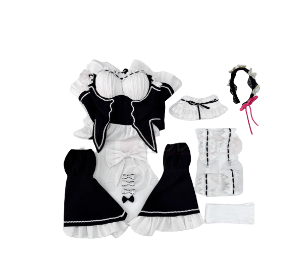 Fantasia de Cosplay Rem de Re:Zero - Começando a Vida em Outro Mundo - Estrela Cosplay