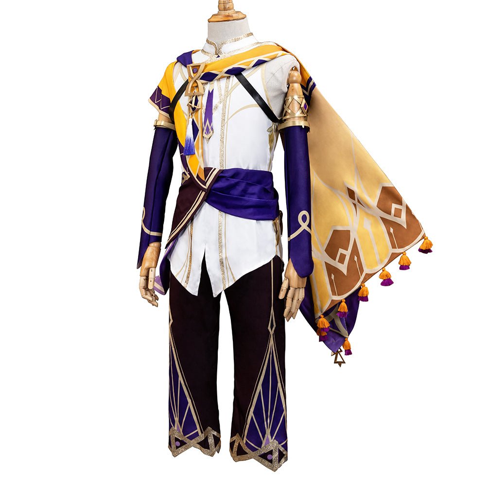 Traje de Cosplay de Proteção de Braço de Sísifo de Genshin Impact – Versão Ajustável com Strass para Homens - Estrela Cosplay