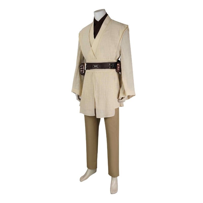 Traje de Cosplay de Obi-Wan Kenobi - Roupa de Jedi Conjunto Completo para Halloween e Festas - Estrela Cosplay