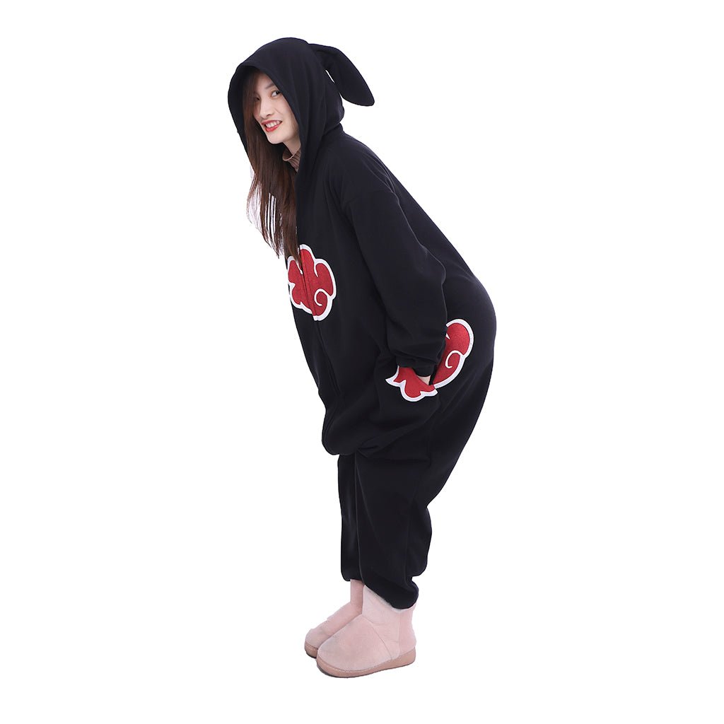 Macaquinho Anime Akatsuki Nuvem Pijama Adulto Unissex Poliéster para Halloween Carnaval Cosplay - Estrela Cosplay
