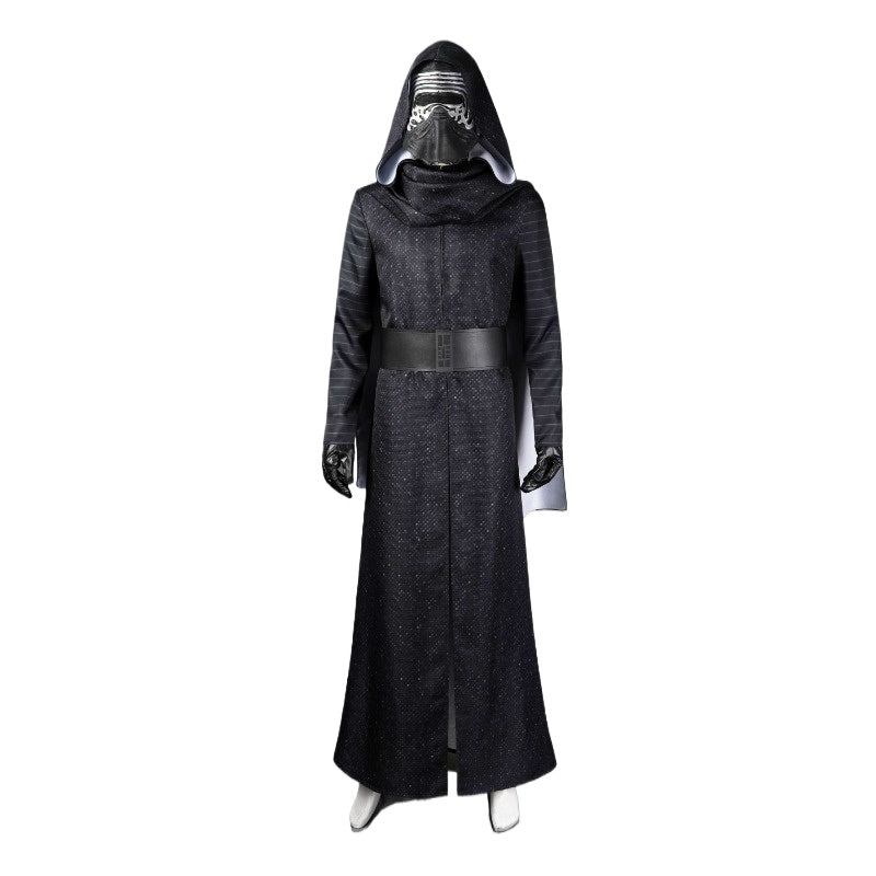 Fantasia Kylo Ren para Adultos - Capa Preta e Máscara Traje de Cavaleiro Mestre - Estrela Cosplay