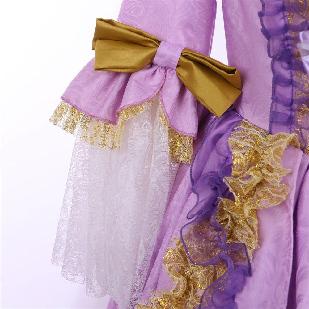 Vestido Rococó Roxo com Estampa Digital - Traje Elegante em Tafetá da Estrela do Cosplay - Estrela Cosplay