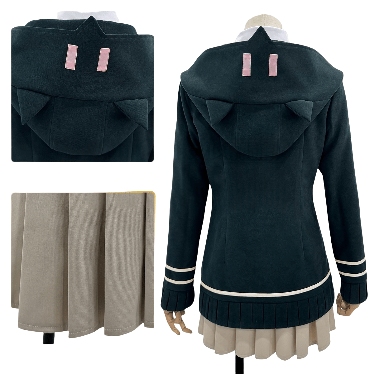 Fantasia de Cosplay Nanami Chiaki de Danganronpa 2 - Qualidade Premium - Estrela Cosplay