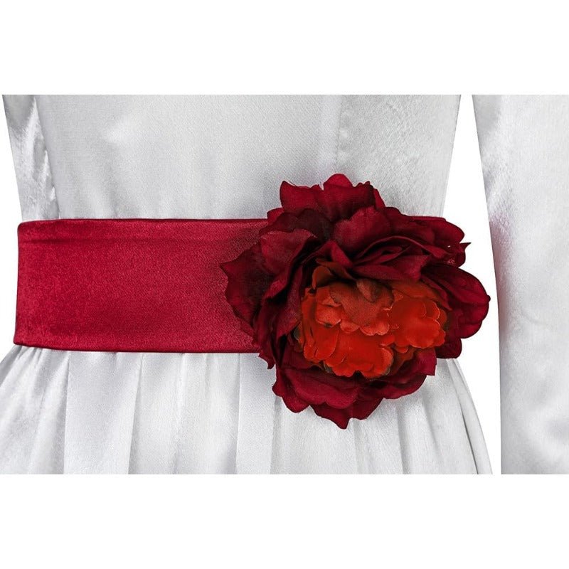 Fantasma Noiva Annabelle Cosplay Vestido Princesa Branco Longo para Halloween e Festas - Estrela Cosplay