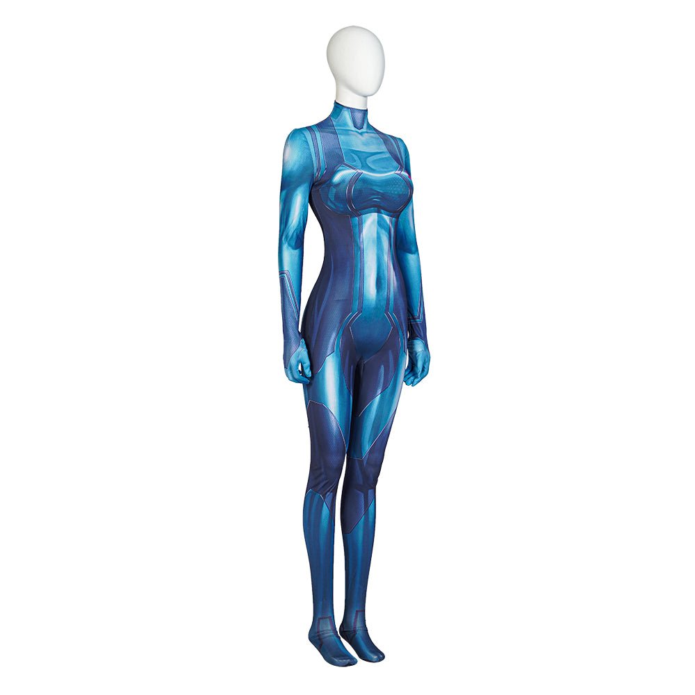 Traje de Cosplay Samus Aran Metroid Superheroi Bodysuit Spandex para Halloween - Estrela Cosplay