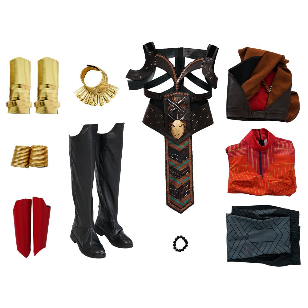 Traje de Cosplay Okoye de Pantera Negra: Wakanda Para Sempre - Traje de Batalha Feminino - Estrela Cosplay