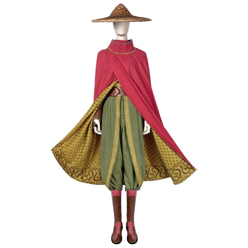 Fantasia de Raya Aventura Capa Colete Conjunto Completo Mulher Vestido Halloween Princesa Dragão - Estrela Cosplay