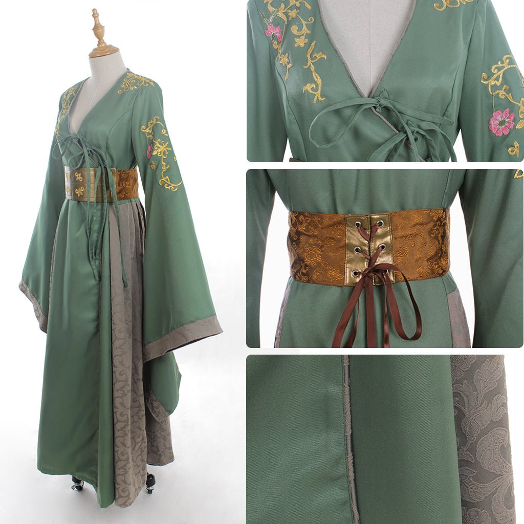 Vestido Verde de Cersei Lannister para Adultos | Fantasia de Carnaval e Halloween | Cosplay de Série e Filme - Estrela Cosplay