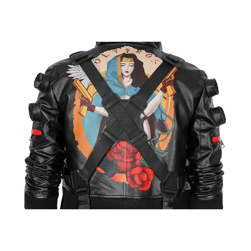 Traje de Cosplay Jackie 2077 em Couro Artificial Fato Preto para Halloween e Festas - Estrela Cosplay