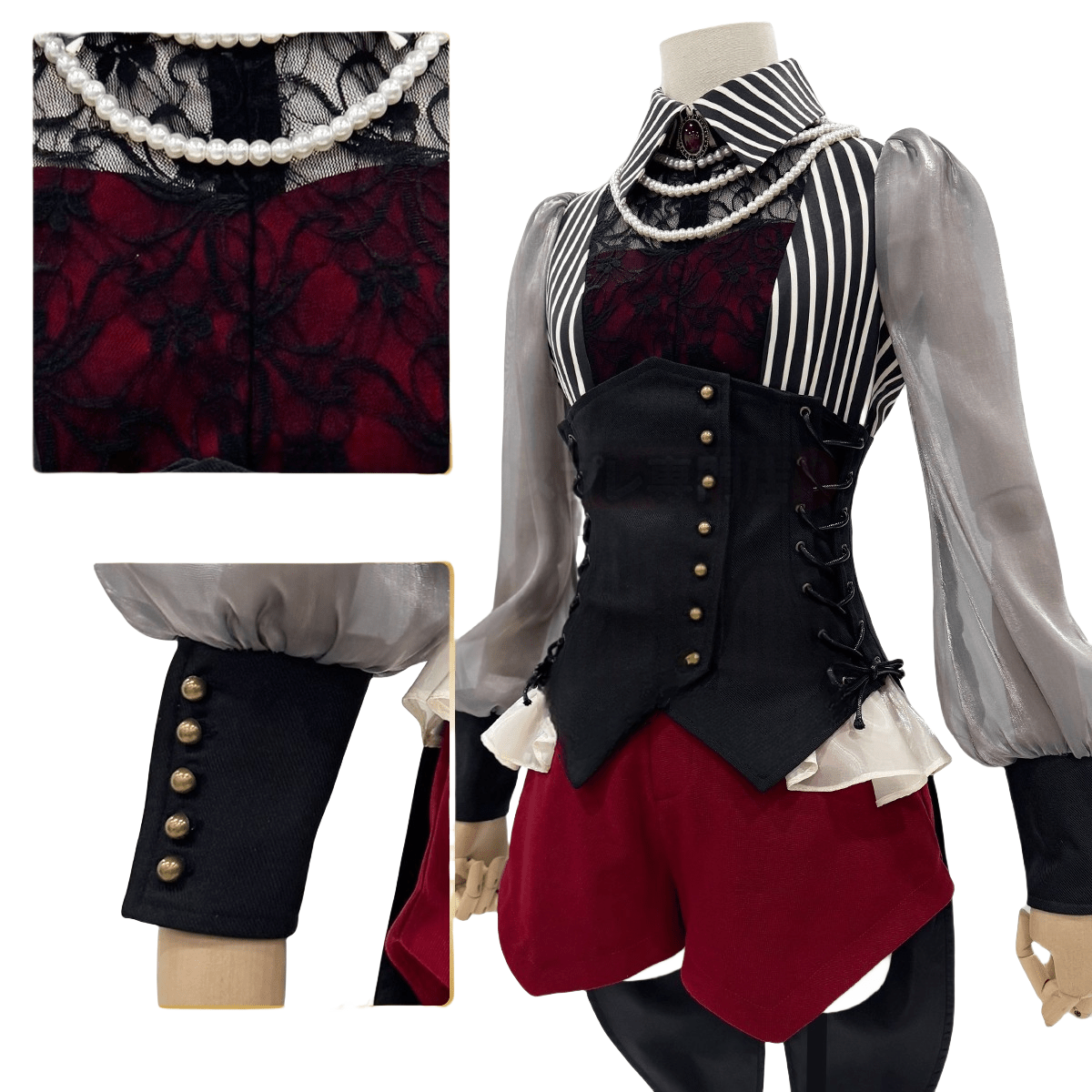 Fantasia de Cosplay Wakutenshi Wakamatsu de BanG Dream! Ave Mujica - Qualidade Premium - Estrela Cosplay