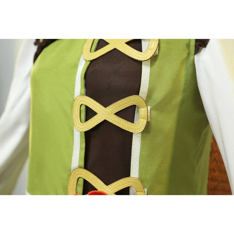 Fantasia de Yaoyao Cosplay - Traje de Halloween com Peruca e Mochila para Mulheres e Crianças - Estrela Cosplay