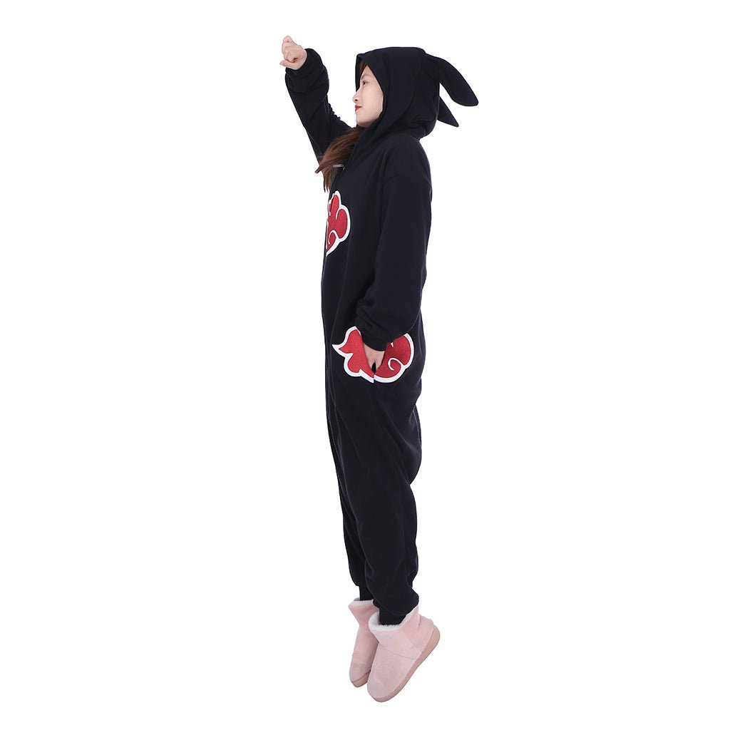 Macaquinho Anime Akatsuki Nuvem Pijama Adulto Unissex Poliéster para Halloween Carnaval Cosplay - Estrela Cosplay