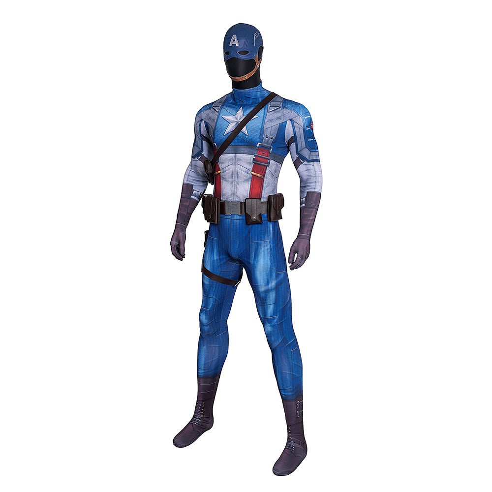 Fantasia Captain America: O Primeiro Vingador - Réplica Autêntica do Filme - Estrela Cosplay