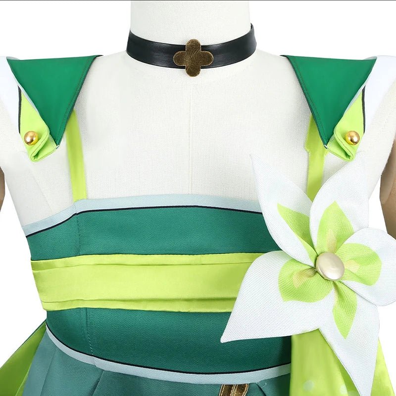 Fantasia Verina do Jogo Wuthering Waves - Vestido Verde para Mulheres, Traje de Halloween e Cosplay - Estrela Cosplay