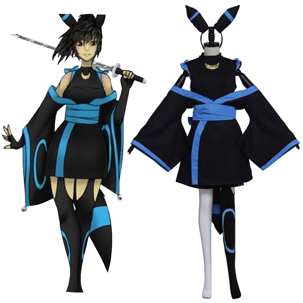 Vestido de Cosplay Humano de Umbreon Pokémon - Estrela Cosplay