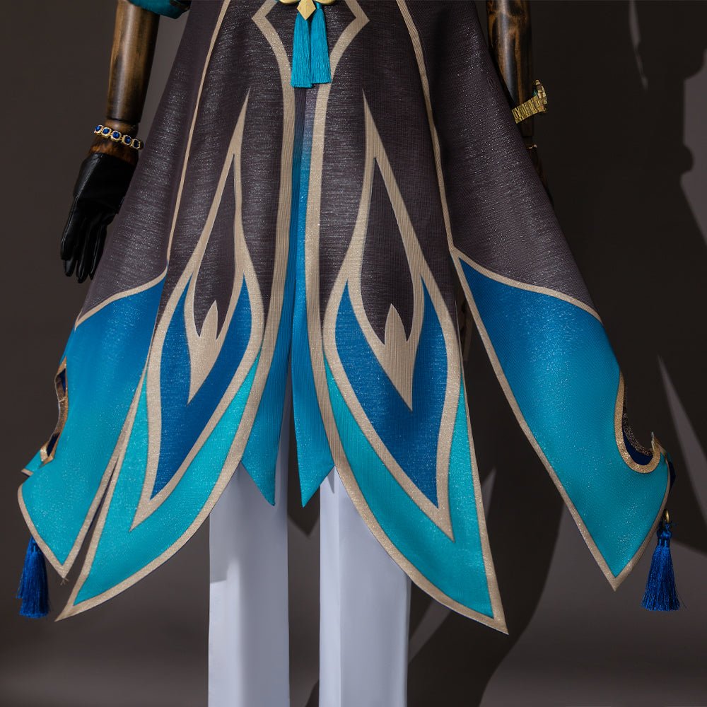 Conjunto de Peruca e Brincos Aventurine Honkai Star Rail | Acessórios de Cosplay para Homens - Estrela Cosplay