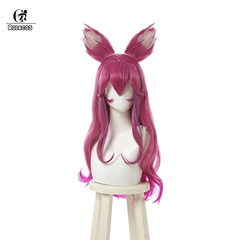 Fantasia de Ahri Spirit Blossom de LOL - Conjunto Completo de Kimono Feminino e Peruca - Estrela Cosplay