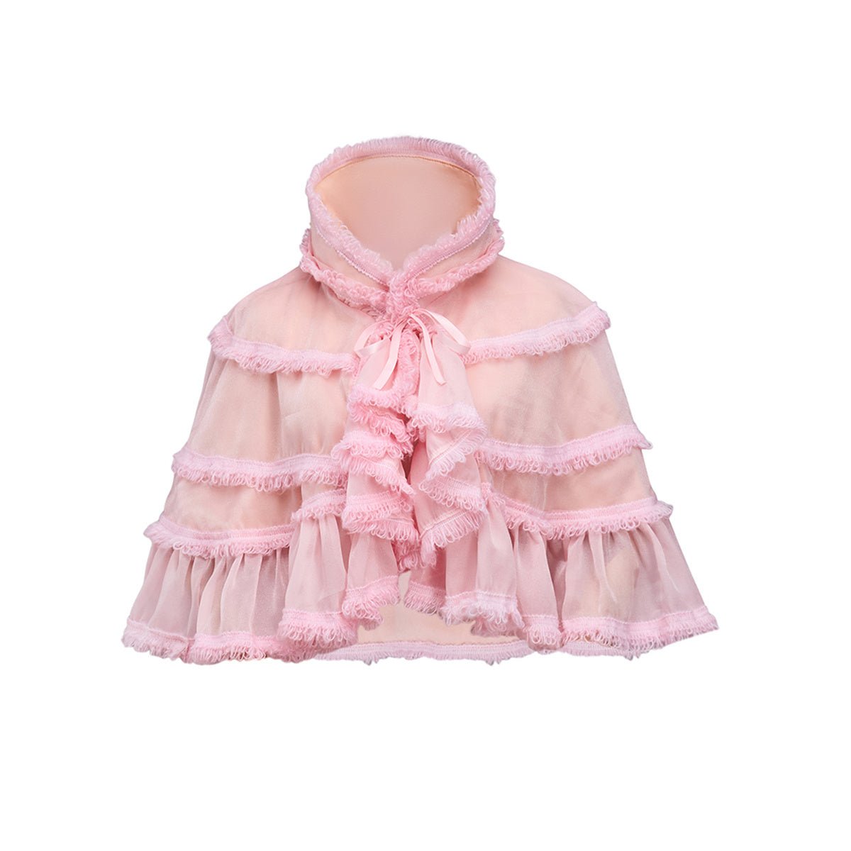 Capa Curta Rosa Fantasia Cosplay – Traje Estiloso Inspirado em Anime - Estrela Cosplay