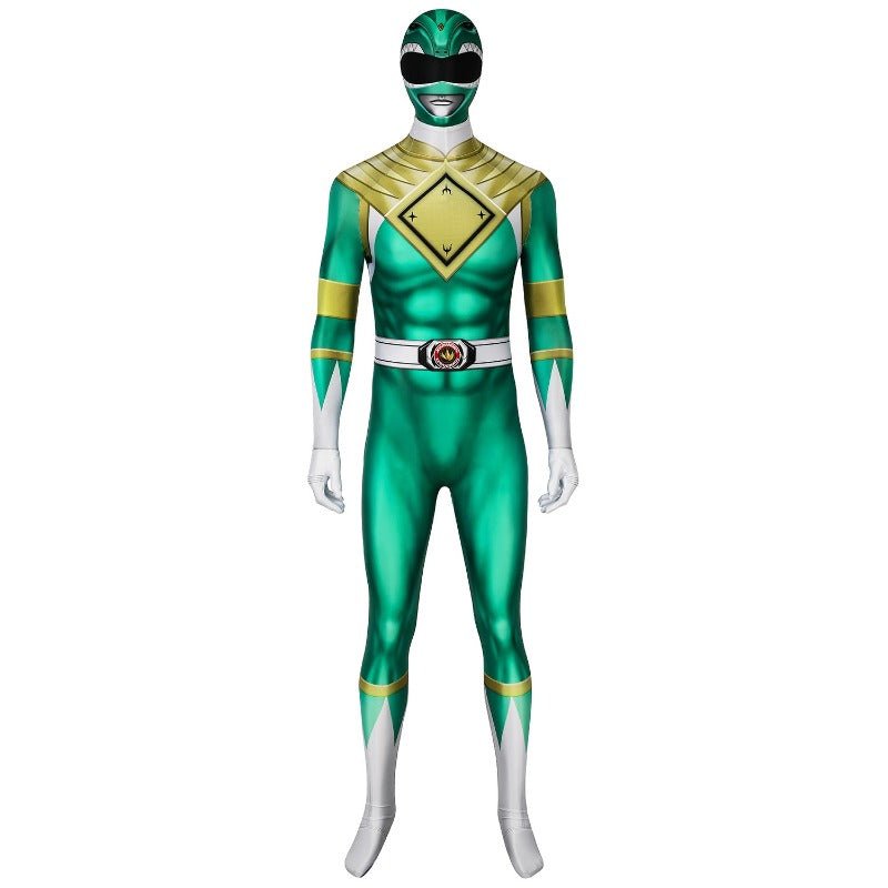 Traje de Cosplay do Green Ranger Power Rangers Verde Impresso de Alta Qualidade - Estrela Cosplay