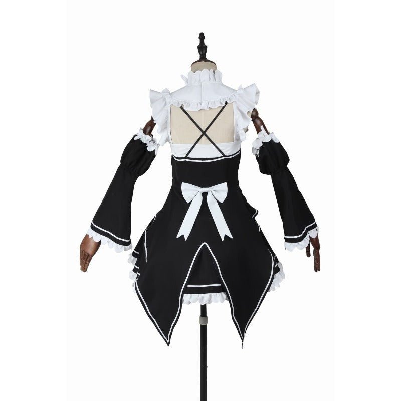 Vestido de Empregada Cosplay de Rem & Ram de Re:Zero - Dresses Anime Kawaii - Estrela Cosplay