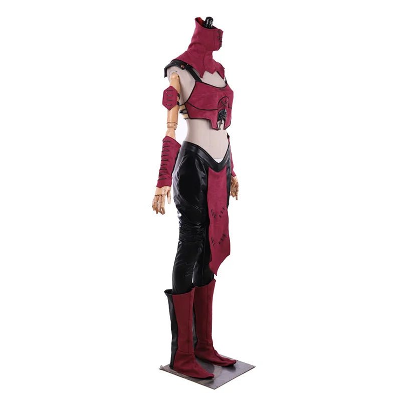 Fantasia Mileena Cosplay - Traje de Combate com Máscara para Mulheres - Estrela Cosplay