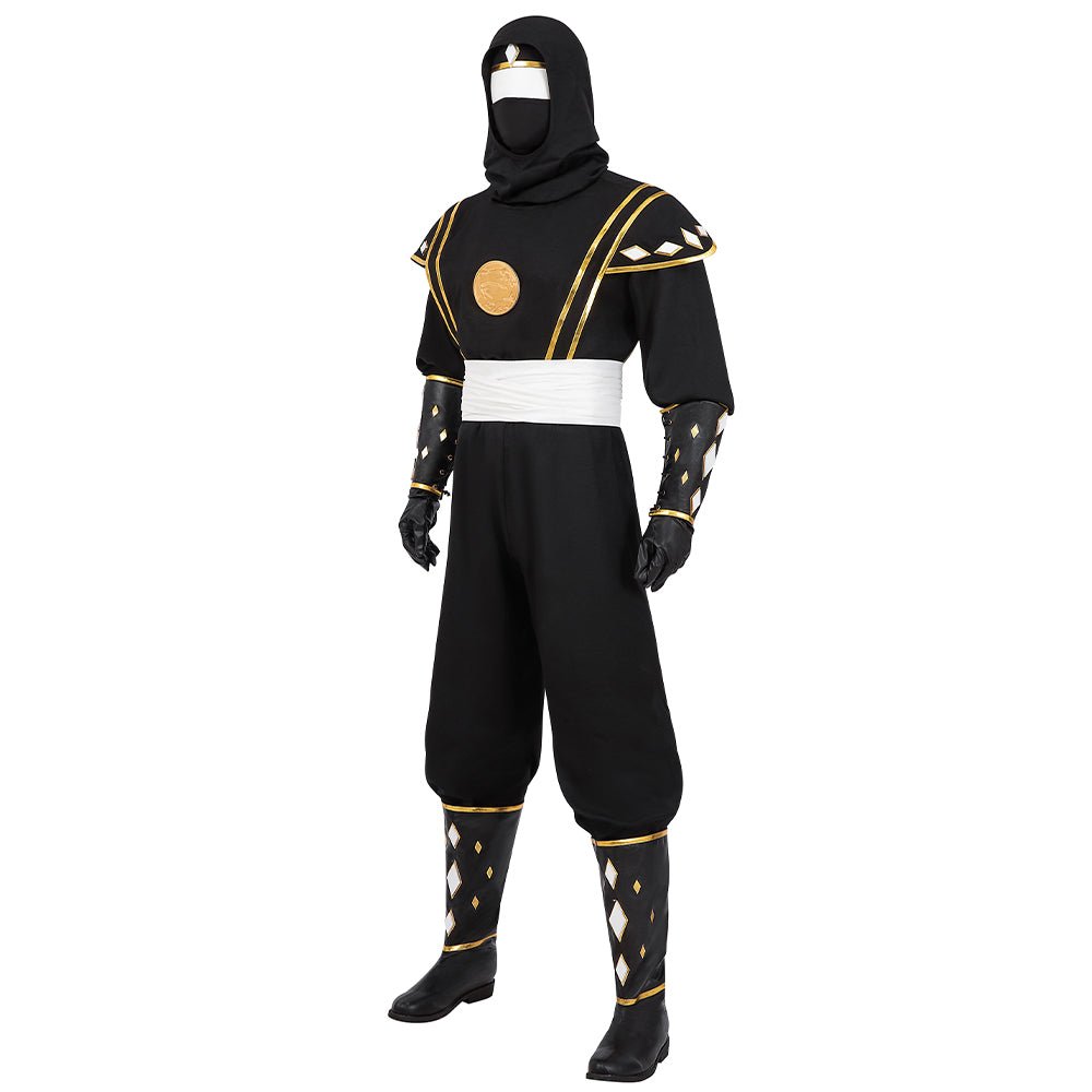Traje de Cosplay Power Rangers Ranger Negro Ninjetti - Design Autêntico para Fãs - Estrela Cosplay