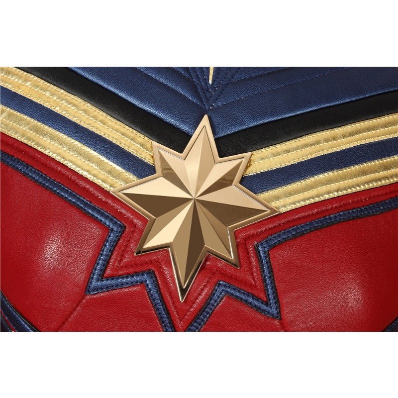 Fantasia de Captain Marvel Endgame - Macacão com Sapatos - Traje de Herói Avengers 4 - Estrela Cosplay
