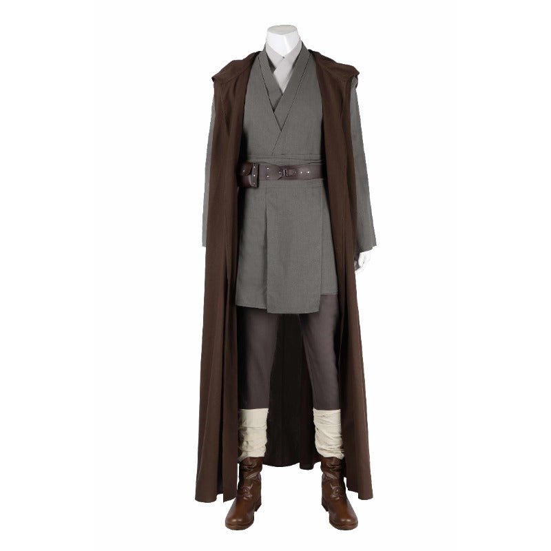 Traje de Cosplay Obi-Wan Kenobi Conjunto Completo - Manto Jedi para Halloween e Carnaval - Estrela Cosplay